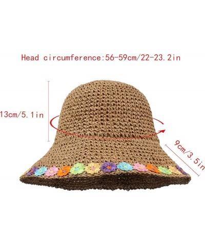 Van Caro Women Wide Brim Straw Roll up Hat Beach Sun Hat Summer Fishing Hat 7531 Light Coffee $9.24 Sun Hats