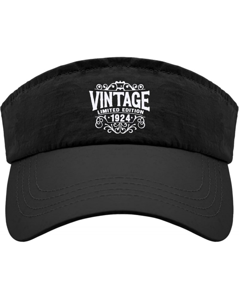 Vintagee 1924 Limiteds Edition Hat Visor Hats for Men Ponytail Hat Cool Sun Visor Allblack $14.15 Visors