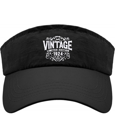 Vintagee 1924 Limiteds Edition Hat Visor Hats for Men Ponytail Hat Cool Sun Visor Allblack $14.15 Visors