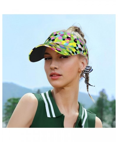 USA Flag American Spartan Outdoor Adult Sports Sun Visor Hats Polyester Twill Adjustable Sun Caps for Men Women Twister Polka...