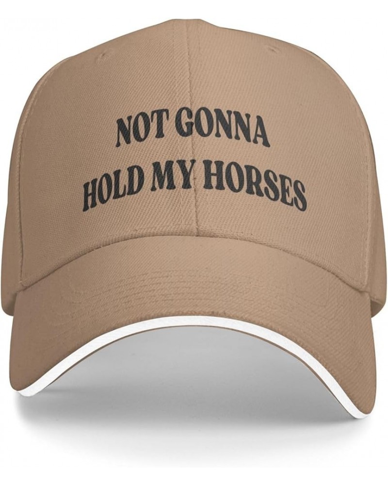 Not Gonna Hold My Horses Trucker Hat for Men Women Baseball Caps Funny Hat Black Natural $9.44 Baseball Caps