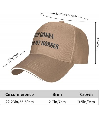 Not Gonna Hold My Horses Trucker Hat for Men Women Baseball Caps Funny Hat Black Natural $9.44 Baseball Caps