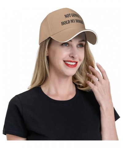 Not Gonna Hold My Horses Trucker Hat for Men Women Baseball Caps Funny Hat Black Natural $9.44 Baseball Caps