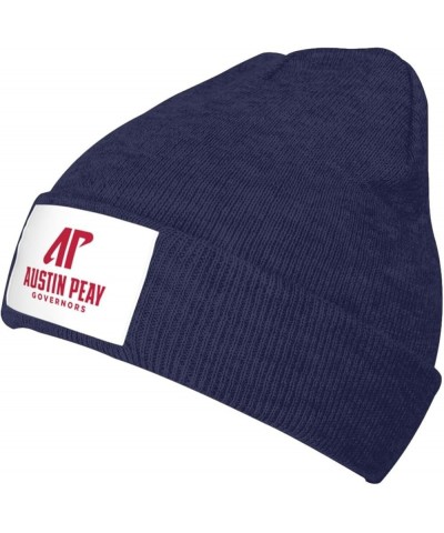 Austin Peay State University Stretch Beanie Knit Hat for Men Women Winter Fall Spring Warm Cap Navy Blue $11.03 Skullies & Be...