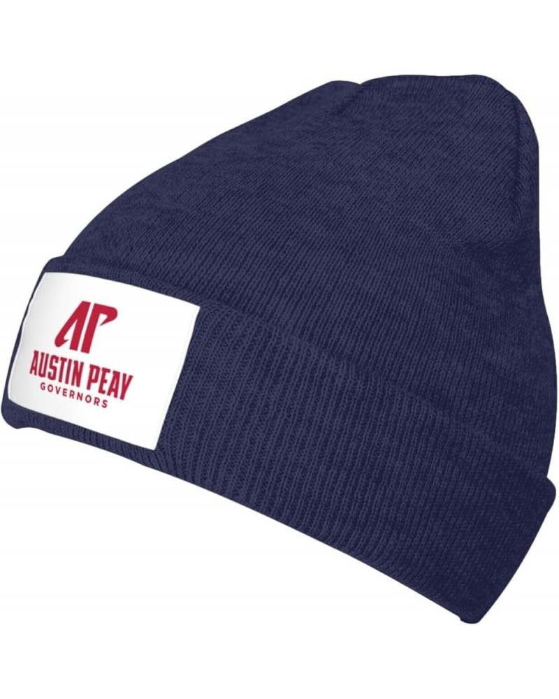 Austin Peay State University Stretch Beanie Knit Hat for Men Women Winter Fall Spring Warm Cap Navy Blue $11.03 Skullies & Be...