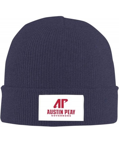 Austin Peay State University Stretch Beanie Knit Hat for Men Women Winter Fall Spring Warm Cap Navy Blue $11.03 Skullies & Be...