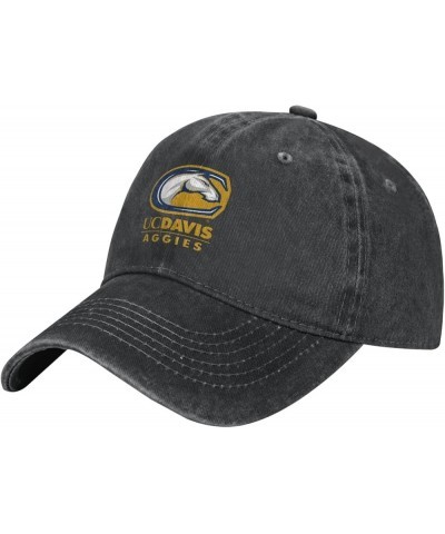 Uc Davis Aggies University Logo Cowboy Hats，Unisex Adjustable for Hat Baseball Cap Casquette Black $14.74 Cowboy Hats