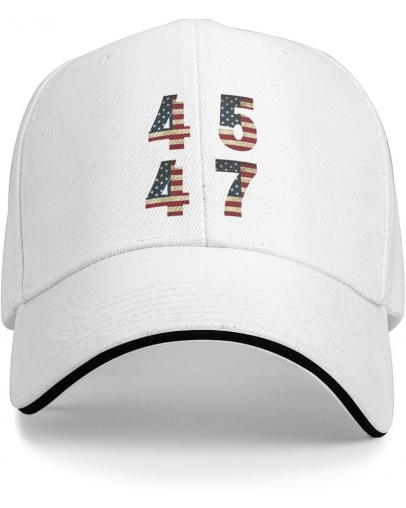 Trump 45 47 2024 President Vintage Baseball Cap Women Cowboy Hat Trucker Hat Men Dad Hat Adjustable Snapback Hat Black White ...