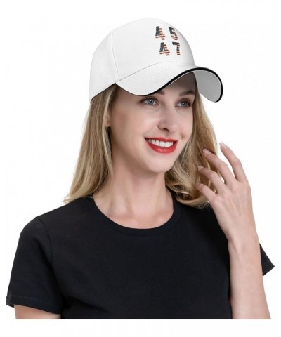 Trump 45 47 2024 President Vintage Baseball Cap Women Cowboy Hat Trucker Hat Men Dad Hat Adjustable Snapback Hat Black White ...