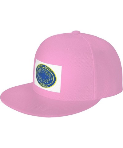 Flag of Benton County, Arkansas Baseball Cap for Men Women Snapback Hat Trucker Flat Bill Caps Sun Hat Pink $12.48 Baseball Caps