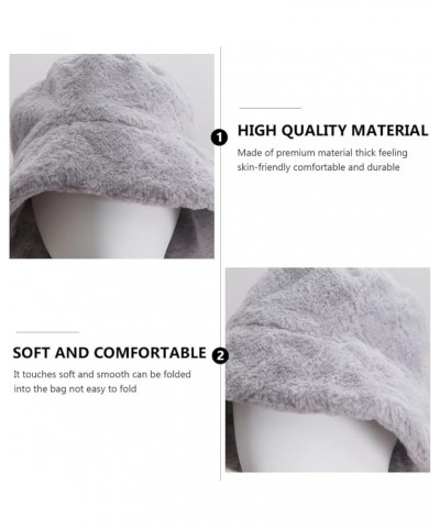 Winter Bucket Hat Women Furry Fur Bucket Hat Fisherman Hat Warm Hats Casual Outdoor Bucket Hat Dark Grey $7.64 Bucket Hats