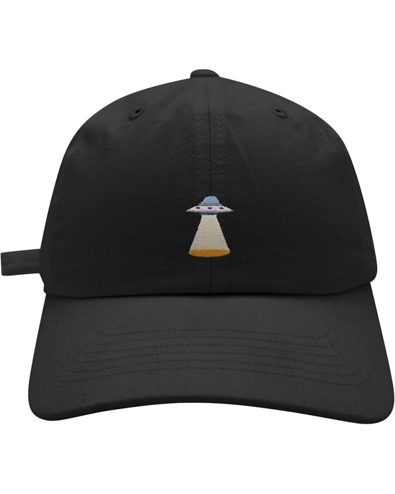 UFO Baseball Cap Embroidered Cotton Dad Hat - Area 51 Black $9.59 Baseball Caps