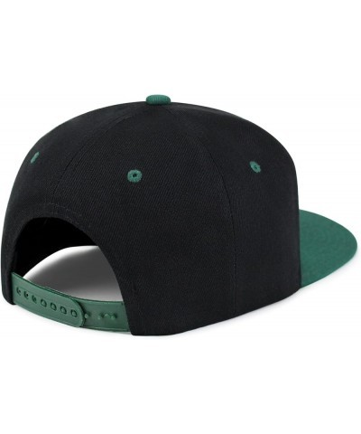 Squirrel Hip-Hop Snapback Hat Embroidered Baseball Cap Hamster Chipmunks 17. Black/Green $14.24 Baseball Caps