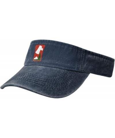 70th Infantry Division Patch Sun Visor Hats for Women Men Adjustable Sports Sun Hats Cotton Golf Cap Navy Blue $11.33 Visors