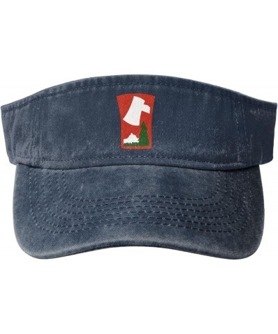 70th Infantry Division Patch Sun Visor Hats for Women Men Adjustable Sports Sun Hats Cotton Golf Cap Navy Blue $11.33 Visors