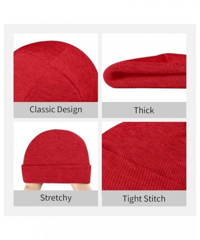 I Don't Know I Just Work Here Beanie Hat for Men and Women Winter Warm Hats Knit Slouchy Skull Cap,Black Red $11.65 Skullies ...