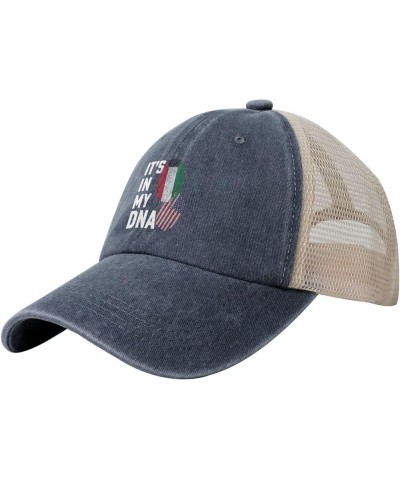 Kuwait It's in My DNA Baseball Cap Women Men Mesh Back Hats Vintage Cowboy Hat Dad Caps Navy Blue $13.24 Cowboy Hats