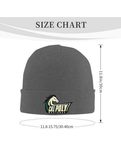 Cal Poly Mustangs Beanie Hat for Men and Women Winter Warm Hats Knit Slouchy Thick Skull Cap Deep Heather $13.10 Skullies & B...