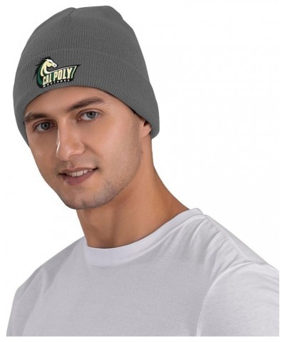 Cal Poly Mustangs Beanie Hat for Men and Women Winter Warm Hats Knit Slouchy Thick Skull Cap Deep Heather $13.10 Skullies & B...