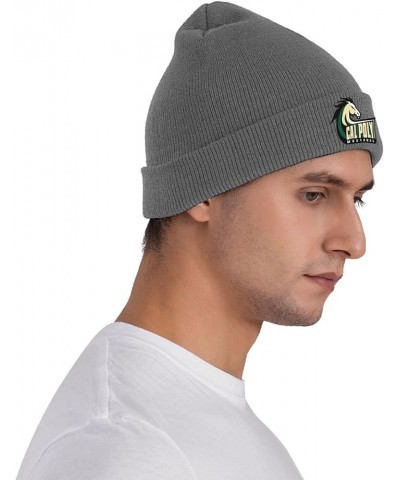 Cal Poly Mustangs Beanie Hat for Men and Women Winter Warm Hats Knit Slouchy Thick Skull Cap Deep Heather $13.10 Skullies & B...