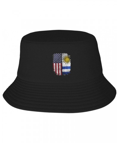 Unisex Bucket Hats for American-Uruguay-Uruguayan Sun Beach Hat Wide Brim Summer Fisherman's Caps UPF 50+ Black $13.19 Sun Hats