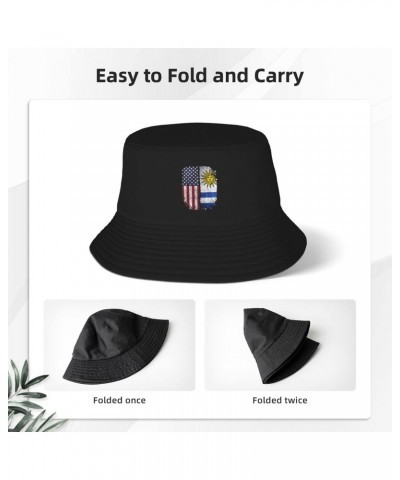 Unisex Bucket Hats for American-Uruguay-Uruguayan Sun Beach Hat Wide Brim Summer Fisherman's Caps UPF 50+ Black $13.19 Sun Hats