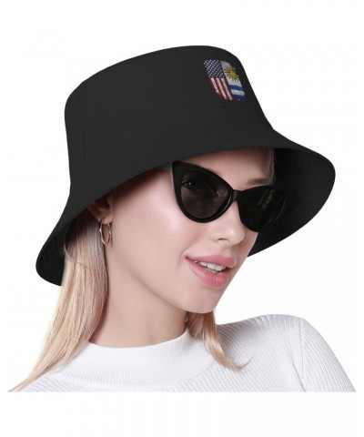 Unisex Bucket Hats for American-Uruguay-Uruguayan Sun Beach Hat Wide Brim Summer Fisherman's Caps UPF 50+ Black $13.19 Sun Hats