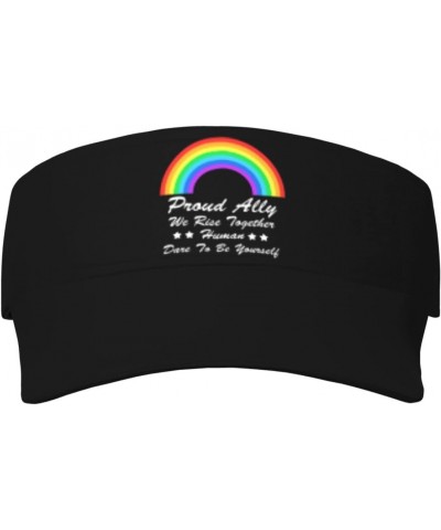 Pride Month LGBTQ Gay Pride Ally Hat Sport Sun Visors Adjustable Sunscreen Visor Cap Baseball Cap for Women Men Black $12.13 ...