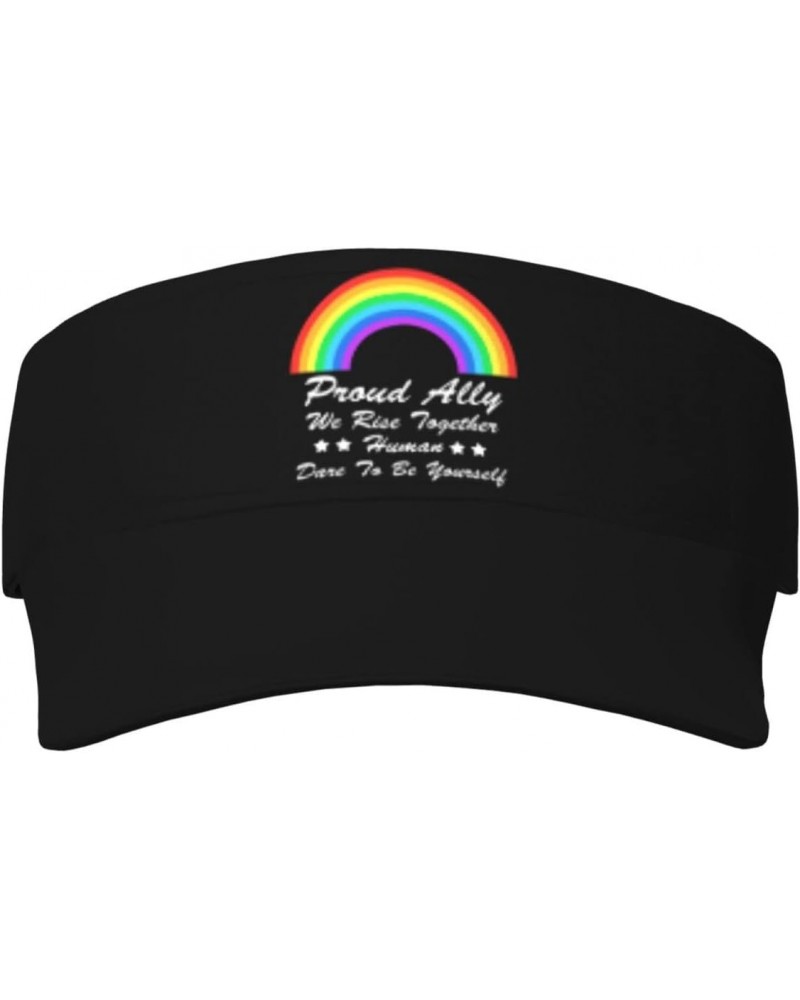 Pride Month LGBTQ Gay Pride Ally Hat Sport Sun Visors Adjustable Sunscreen Visor Cap Baseball Cap for Women Men Black $12.13 ...