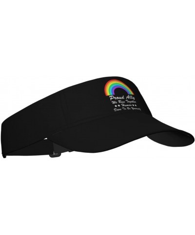 Pride Month LGBTQ Gay Pride Ally Hat Sport Sun Visors Adjustable Sunscreen Visor Cap Baseball Cap for Women Men Black $12.13 ...