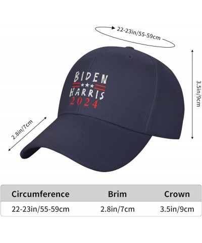 Biden Harris 2024 Baseball Cap Adjustable Snapback Hip Hop Cotton Baseball Cap Trucker's Hat Dad Hat Navy $10.78 Baseball Caps