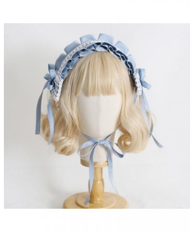 Lolita Bow Headband Women French Maid Headpieces Bowknot Hair Accessories for Girls Costume Party Props Blue Headband $13.05 ...