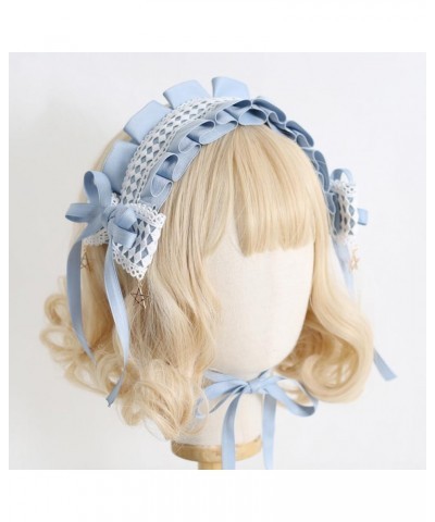 Lolita Bow Headband Women French Maid Headpieces Bowknot Hair Accessories for Girls Costume Party Props Blue Headband $13.05 ...