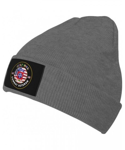 US Army 82nd Airborne Division Gulf Combat Veteran Unisex Four Seasons Knitted Hat Winter Warm Hats Hats for Men Women One Si...