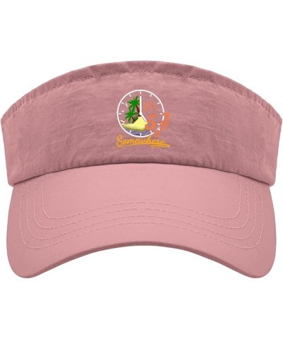 It's 5 o'clock Somewhere Hat Sun Visor for Men Sun Visors Funny Sports Hat Pink $8.81 Visors