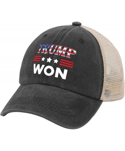 Trump Hat Trump Won Hats for Women Mens AllBlack Golf Hat Cowboy Hat Birthday Hat Vintage Hats Custom Allblack $11.26 Cowboy ...