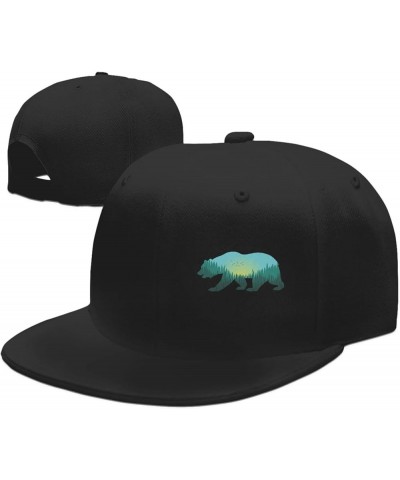 Bear and Mountain Snapback Hats for Men Women Adjustable Baseball Cap Flat Bill Hip Hop Hat Bear and Mountain10 $10.44 Baseba...