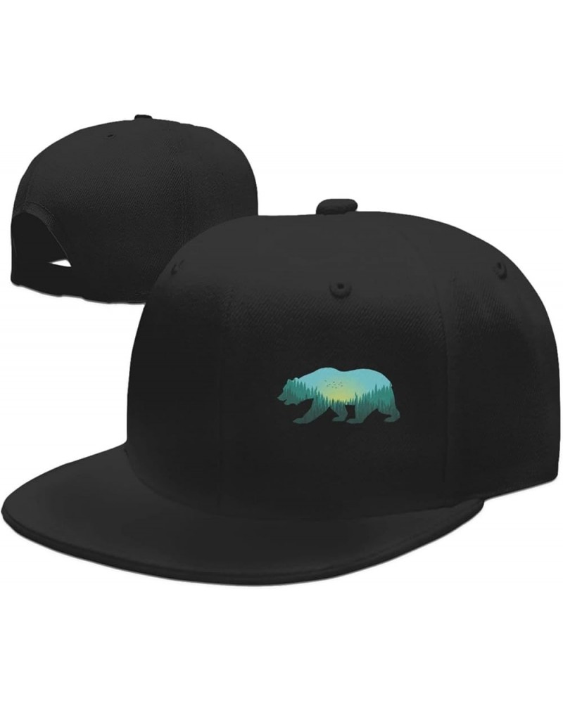 Bear and Mountain Snapback Hats for Men Women Adjustable Baseball Cap Flat Bill Hip Hop Hat Bear and Mountain10 $10.44 Baseba...