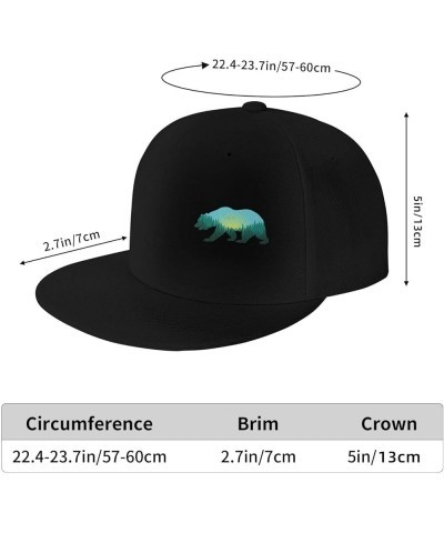 Bear and Mountain Snapback Hats for Men Women Adjustable Baseball Cap Flat Bill Hip Hop Hat Bear and Mountain10 $10.44 Baseba...