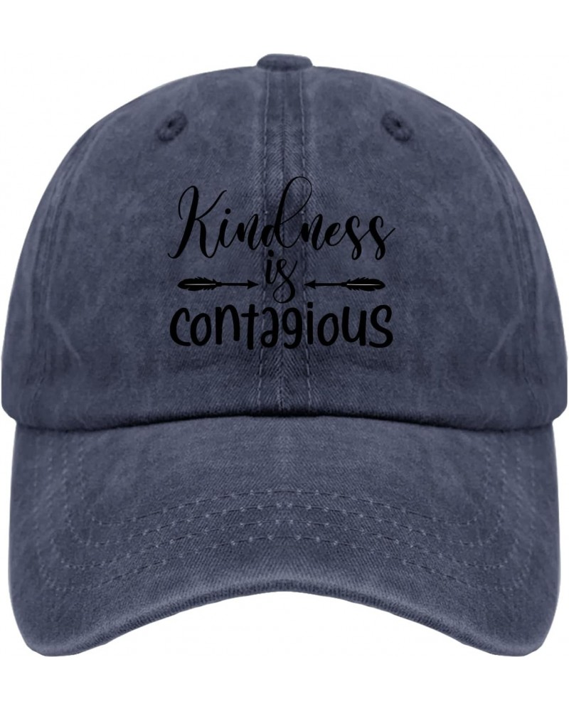 Kuidness is Conlagious(5 Baseball Cap Mens Running Hat Cyan Blue Womens Golf Hat Gifts for Men Cool Cap $28.59 Sun Hats