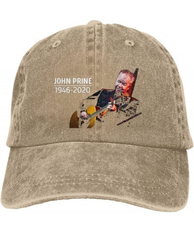 John Prine Casquette Baseball Cap Cowboy Unisex Denim Adults Denim Hat Adjustable Size Black Natural $11.19 Baseball Caps