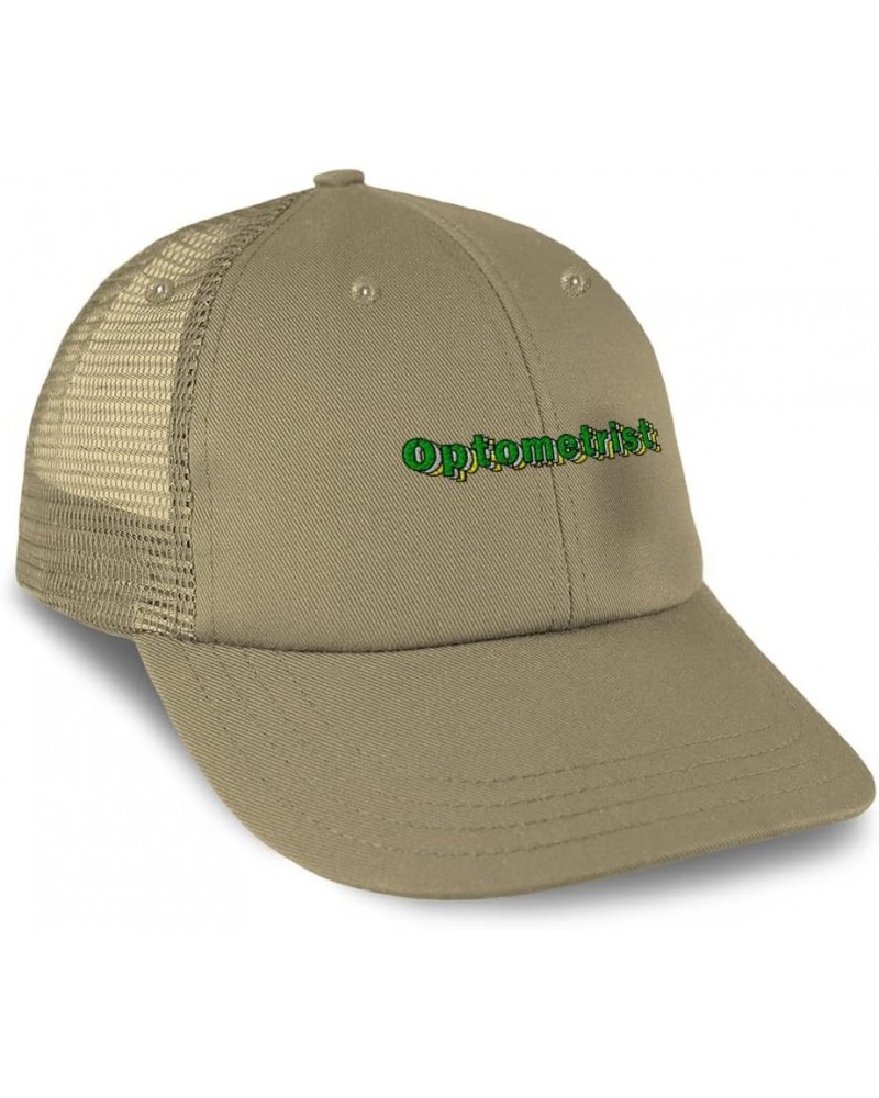 Custom Custom Trucker Hat Baseball Cap Optometrist Vision Cotton Glasses Dad Hats for Men & Women Khaki Design Only $13.34 Ba...