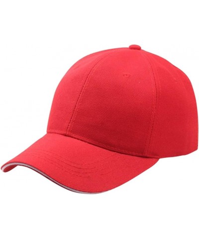 Vintage Cotton Washed Baseball Caps Unstructured Low Profile Adjustable Distressed Dad Hat for Men Women Red $6.59 Baseball Caps