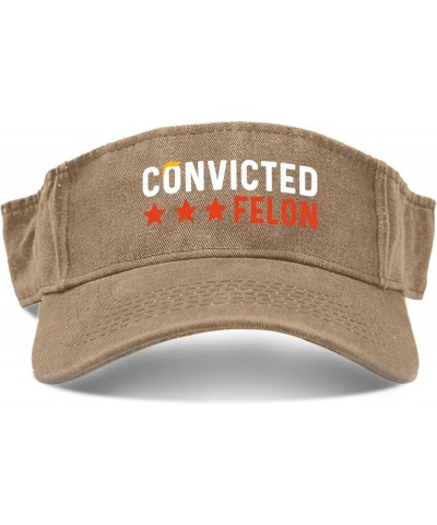 Trump Convicted Felon's Caps Visor Hat for Men Sun Visor Reversible Running Hat Pigment Khaki $11.18 Visors