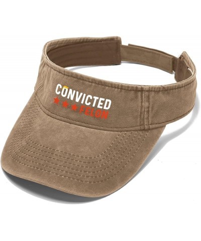 Trump Convicted Felon's Caps Visor Hat for Men Sun Visor Reversible Running Hat Pigment Khaki $11.18 Visors