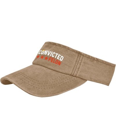 Trump Convicted Felon's Caps Visor Hat for Men Sun Visor Reversible Running Hat Pigment Khaki $11.18 Visors