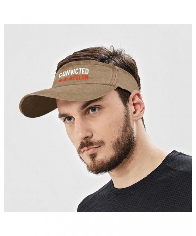 Trump Convicted Felon's Caps Visor Hat for Men Sun Visor Reversible Running Hat Pigment Khaki $11.18 Visors