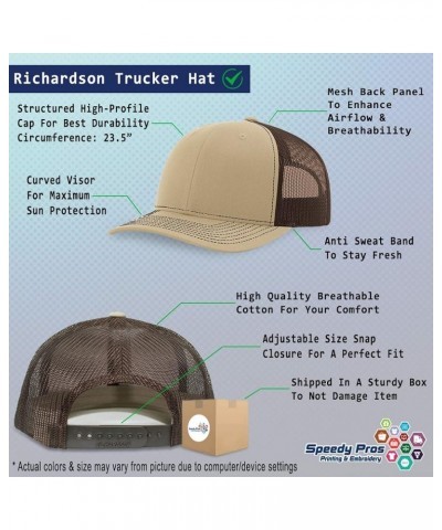 Custom Richardson Trucker Hat I (Love) Cross-Couuntry Red Heart Sports Lovers Khaki Coffee Design Only $14.69 Baseball Caps