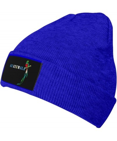 Funny Guatemala Quetzal Beanie Hat Winter Hat,Black Cuffed Skull Beanie for Men Women Blue $11.60 Skullies & Beanies