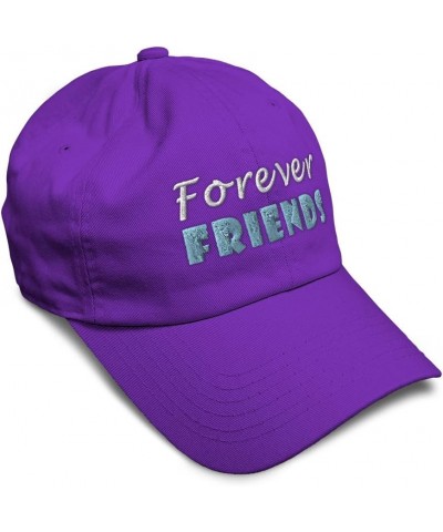 Soft Baseball Cap Forever Friends Style B Cotton Dad Hats for Men & Women Purple $15.65 Baseball Caps